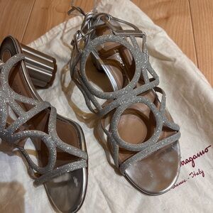 Salvatore Ferragamo Silver Women's Sandals